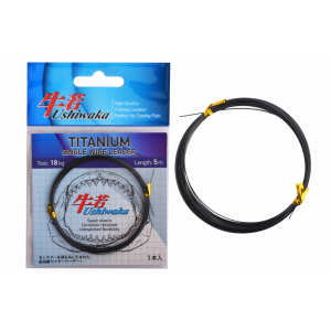 Поводочный материал Ushiwaka Titanium Single Wire, 18кг 5м
