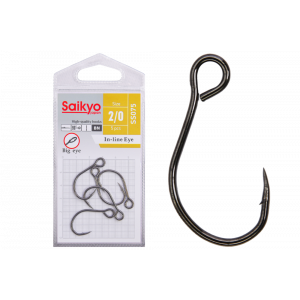 Крючки Saikyo SS075-BN IN-LINE EYE №2/0 (5 шт.)