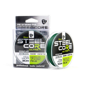 Поводковый материал ULTRON Steel Core, 30 м (Ultra..