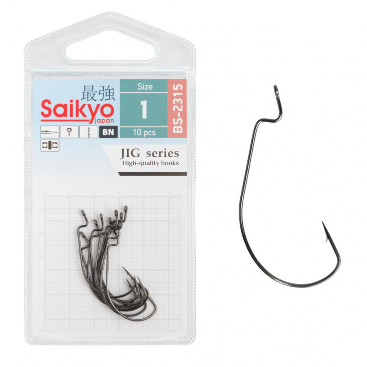 Крючки офсетные Saikyo BS-2315 Offset Wide Range Worm