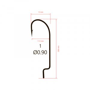 Крючки офсетные Saikyo BS-2311 O`Shaughnessy Worm