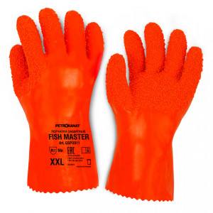 Перчатки FISH MASTER, оранжевые (XXL)